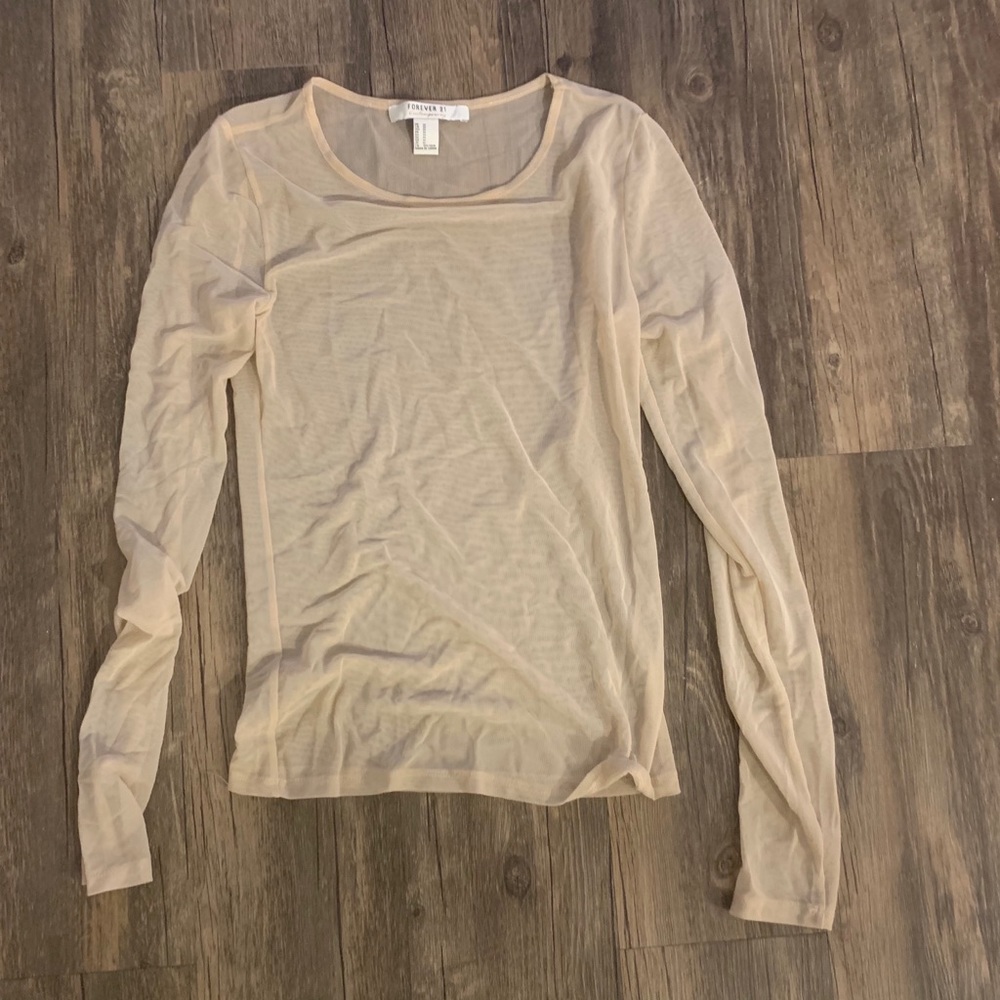 Forever 21 nude mesh top